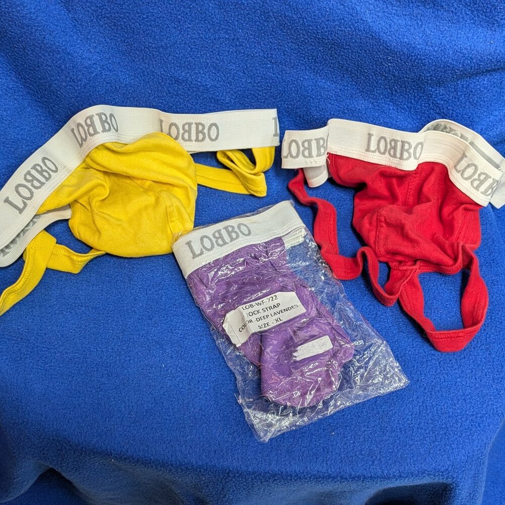 3 pairs Men's LOBBO jock straps